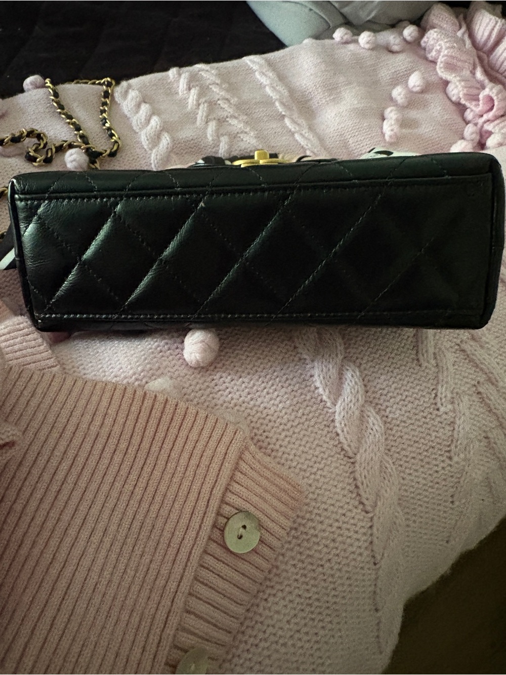 CHANEL Nano Vintage Chanel Quilted Lambskin Kelly Top Handle Bag - Picture 8 of 9